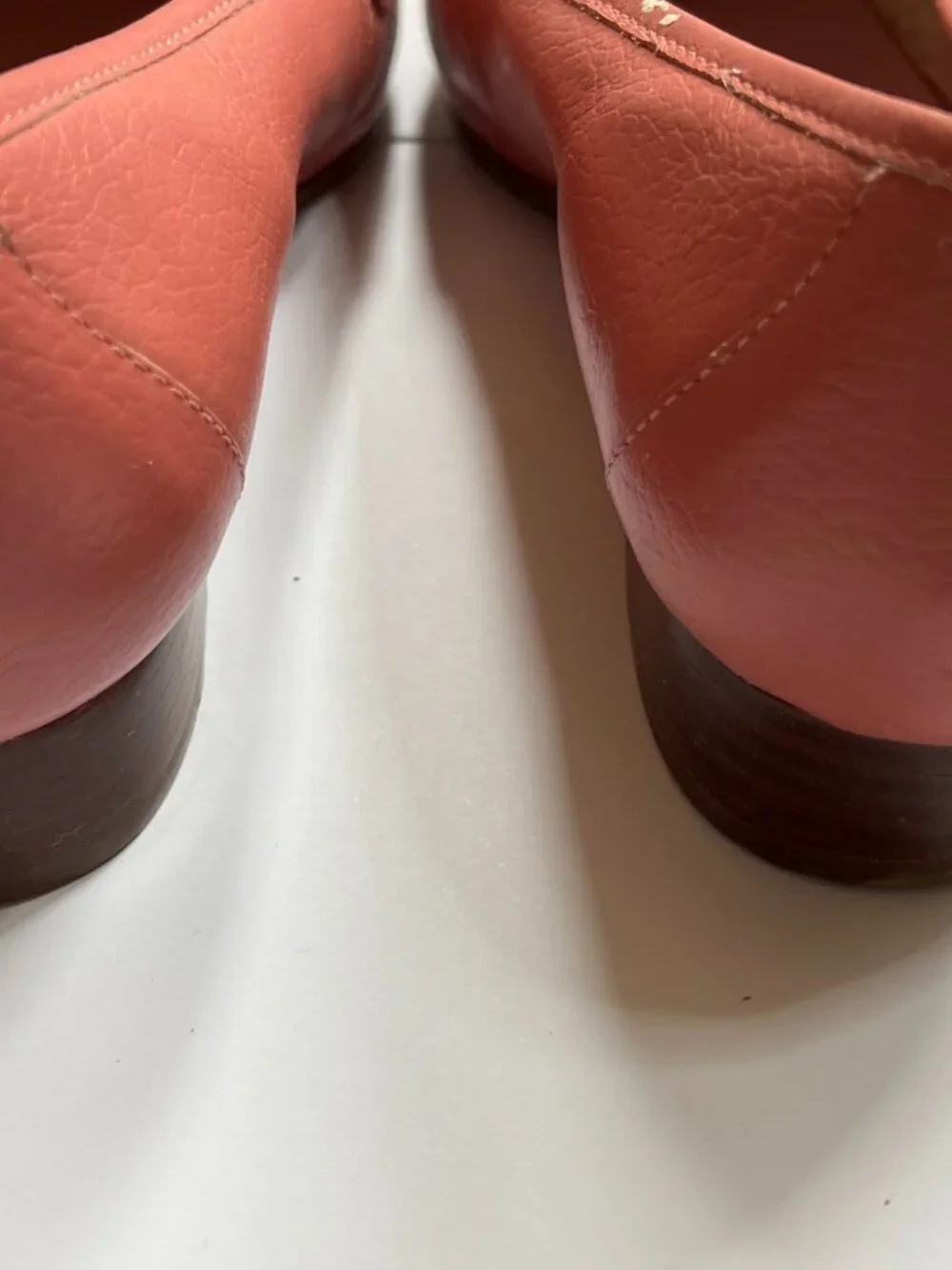 Auditions Pink Pebbled Leather Loafers  W 8 1/2